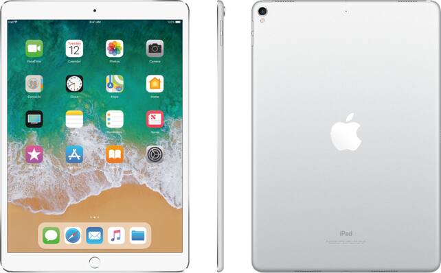 Apple - 10.5-Inch iPad Pro (Latest Model) with Wi-Fi + Cellular - 256GB - Silver - AlternateView11 Zoom