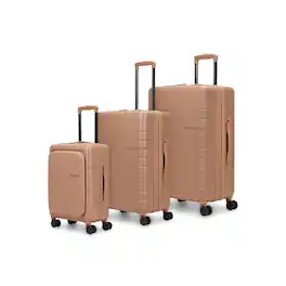 Bugatti - Munich Pro 3 Piece Hardside Luggage Set - MOCHA