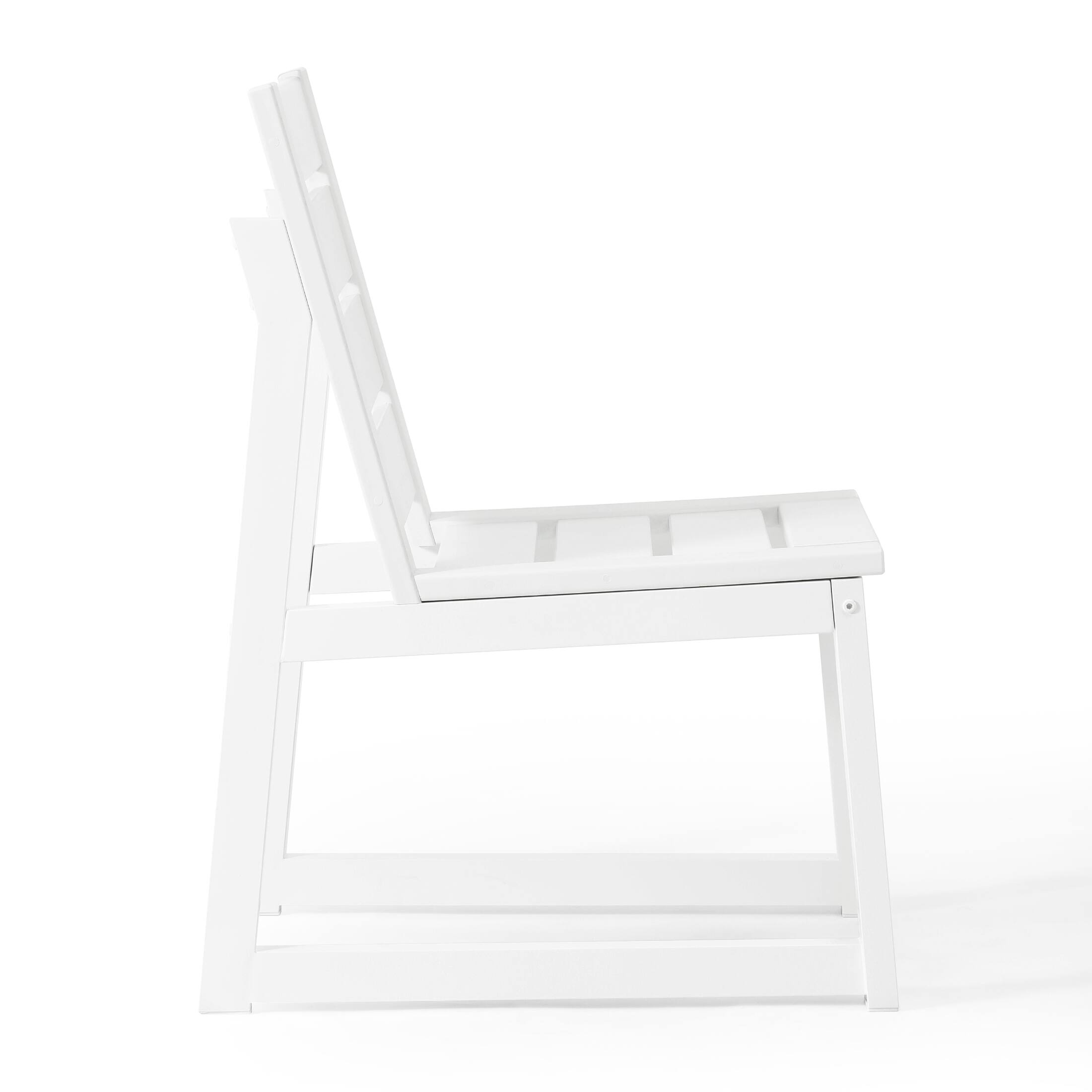 Left. WestinTrends - WestinTrends Cape May HDPE Outdoor Patio Dining Side Chair - White.