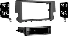 Front. Metra - Dash Kit for Select 2016-2021 Honda Civic DIN - Matte Black.