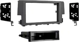 Metra - Dash Kit for Select 2016-2021 Honda Civic DIN - Matte Black