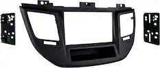 Front. Metra - Dash Kit for Select 2016-2018 Hyundai Tucson DDIN - Matte Black.