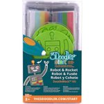 Front Zoom. 3Doodler - Start "Robot & Rocket" DoodleBlock and Filament Kit.