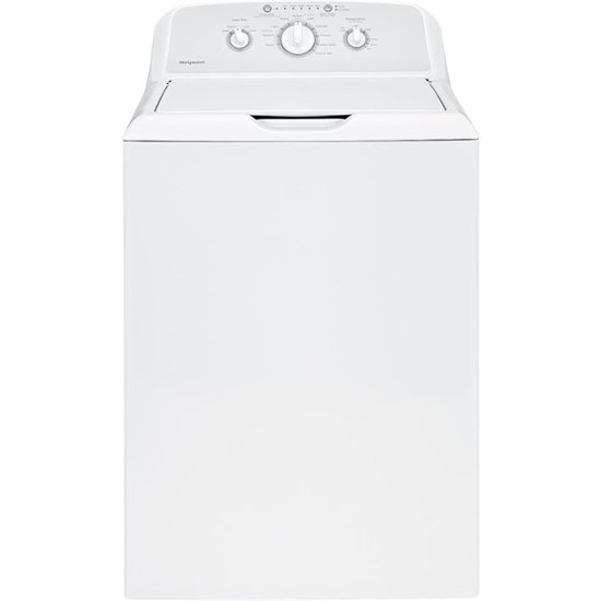 Hotpoint - 3.8 Cu. Ft. Top Load Washer - White with gray backsplash