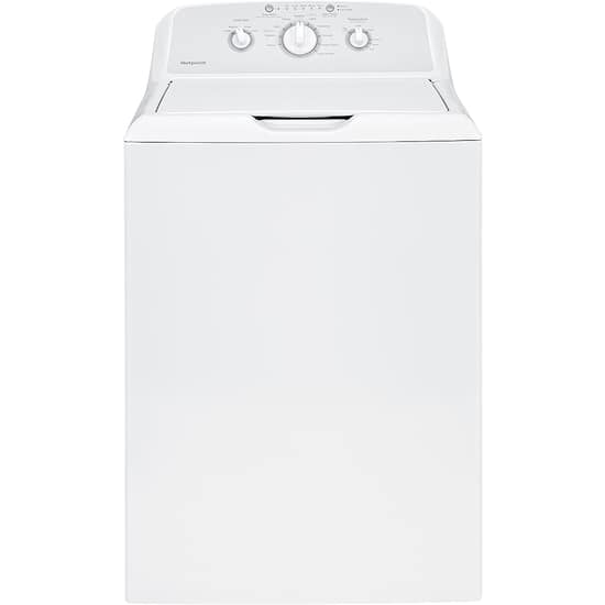 Hotpoint 3 8 Cu Ft 10 Cycle Top Loading Washer White With Gray Backsplash Htw240askws Best Buy