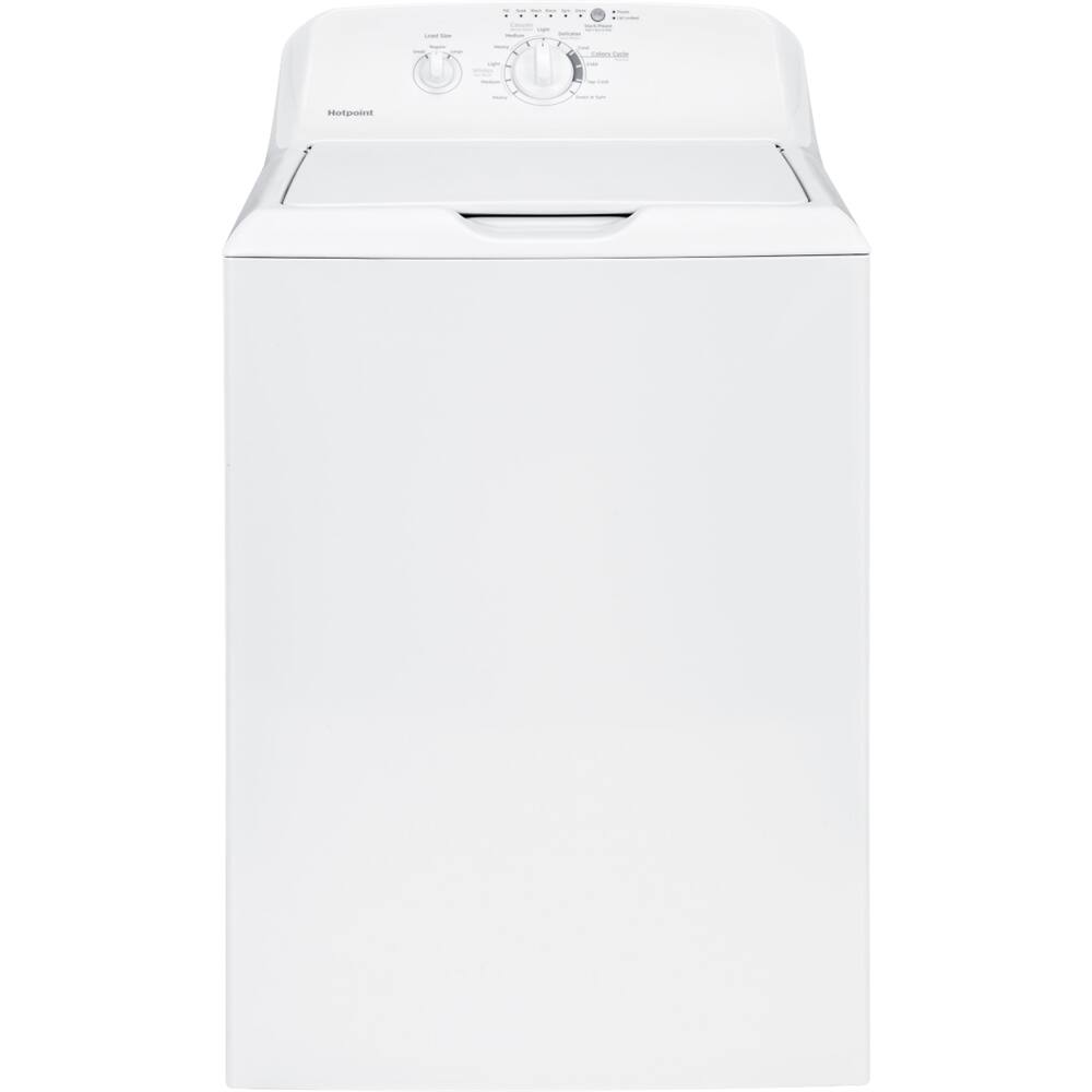 Hotpoint - 3.8 Cu. Ft. 11-Cycle Top-Loading Washer - White - Larger Front