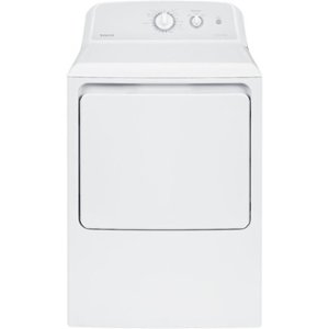 Hotpoint - 6.2 Cu. Ft. 4-Cycle Electric Dryer - White /Gray Backsplash