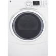 GE - 7.5 Cu. Ft. 13-Cycle Electric Dryer with Steam - White - Larger Front