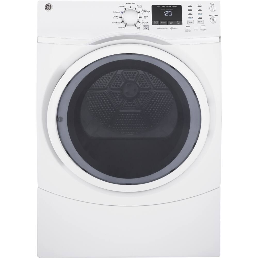 Best Buy GE 7.5 Cu. Ft. 13Cycle Electric Dryer with Steam White
