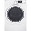 GE - 7.5 Cu. Ft. 13-Cycle Gas Dryer with Steam - White - Larger Front