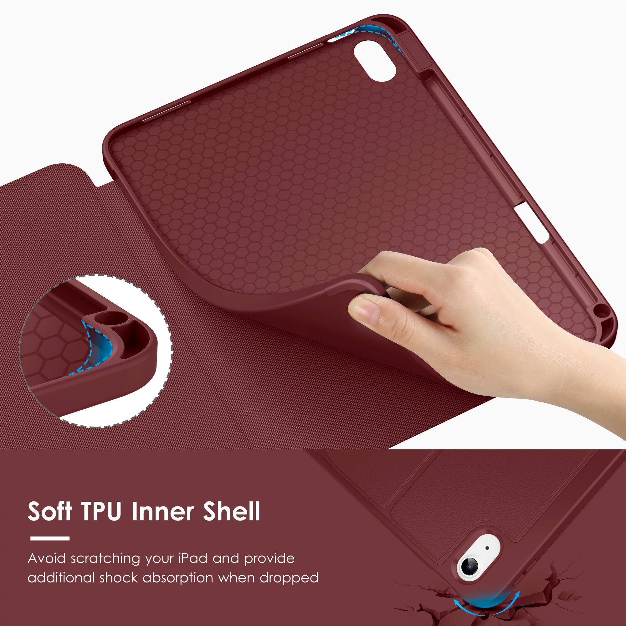 Soft TPU Inner Shell

Avoid scratching your iPad and provide additional shock absorption when dropped.