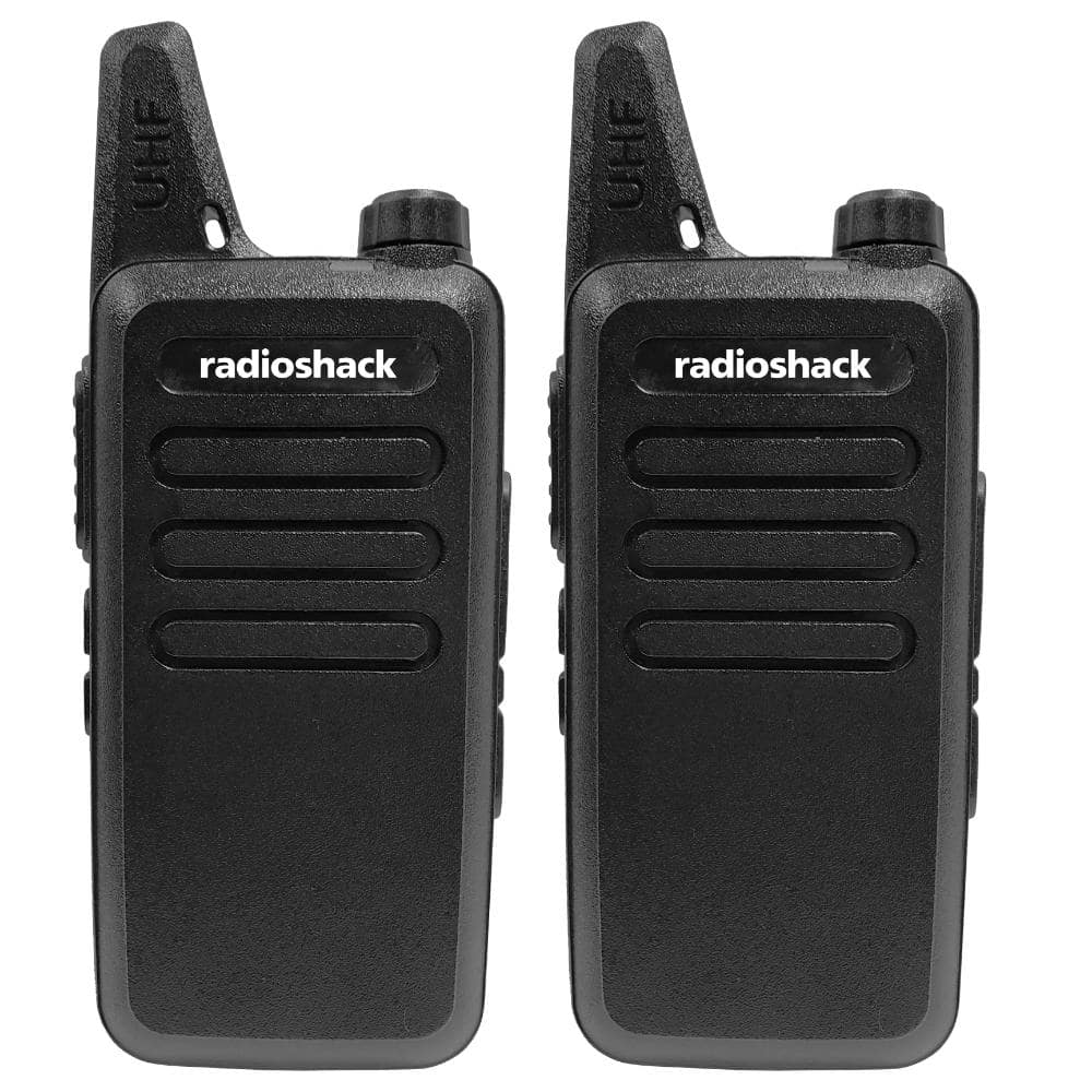 RadioShack - 12km Two-Way Radios Long-Range Communication Walkie Talkies (Pair) – 2102000 - Black