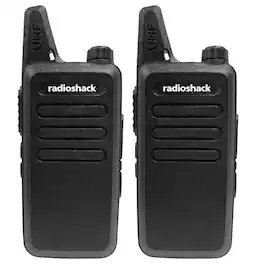 RadioShack - 12km Two-Way Radios Long-Range Communication Walkie Talkies (Pair) – 2102000 - Black