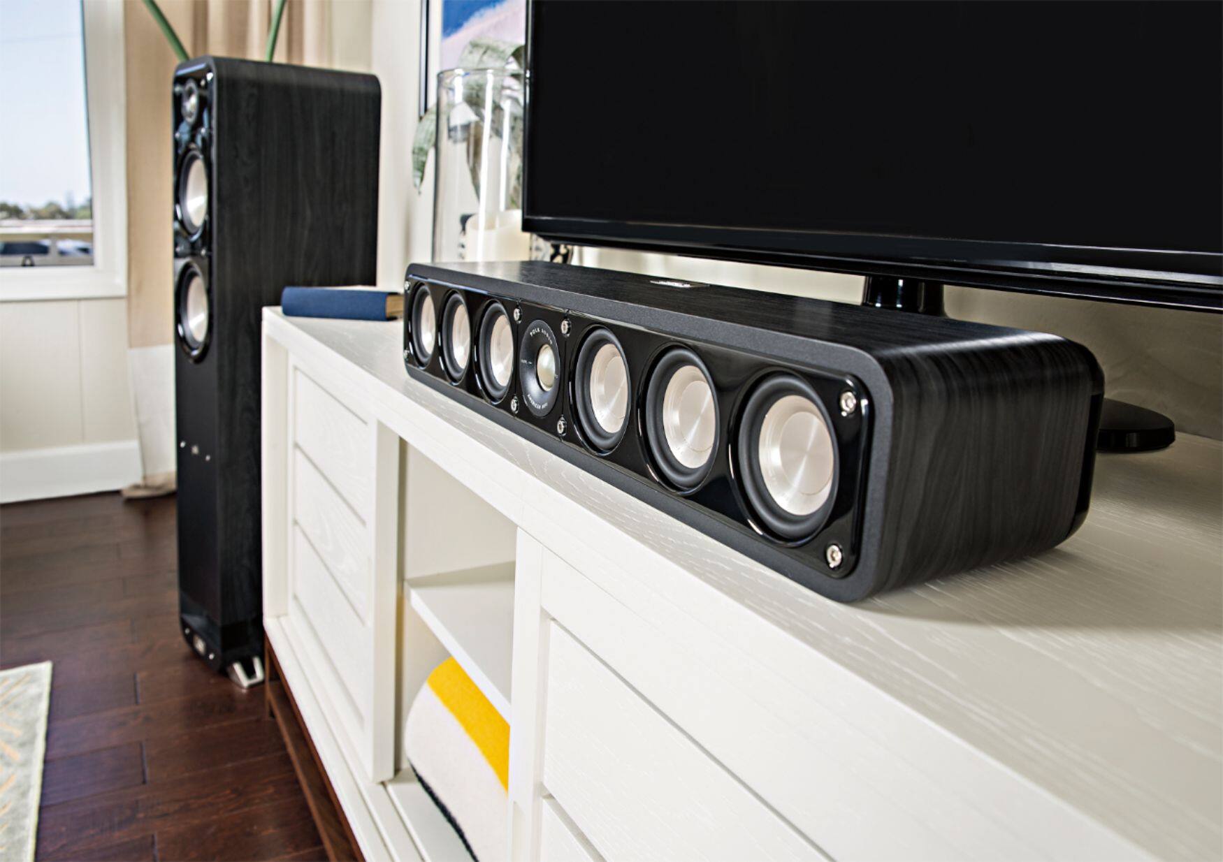 Alt View 14. Polk Audio - Signature Series S35 Center Channel Speaker - Black.