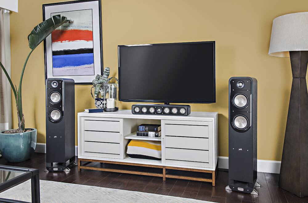 Alt View 15. Polk Audio - Signature Series S35 Center Channel Speaker - Black.