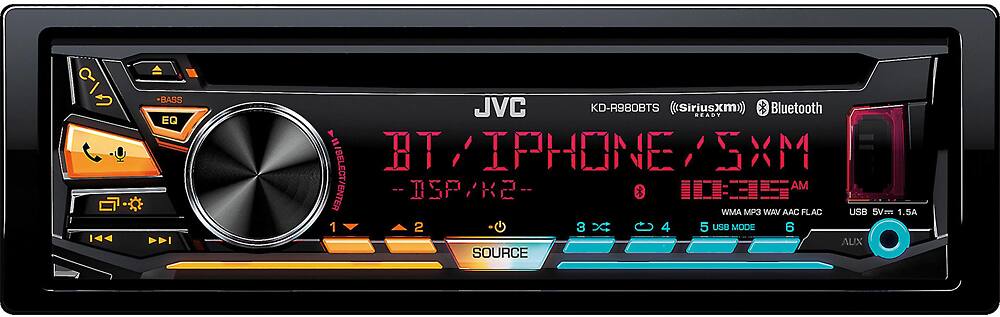 Alt View 11. JVC - In-Dash CD/DM Receiver - Built-in Bluetooth - Satellite Radio-ready with Detachable Faceplate - Black.