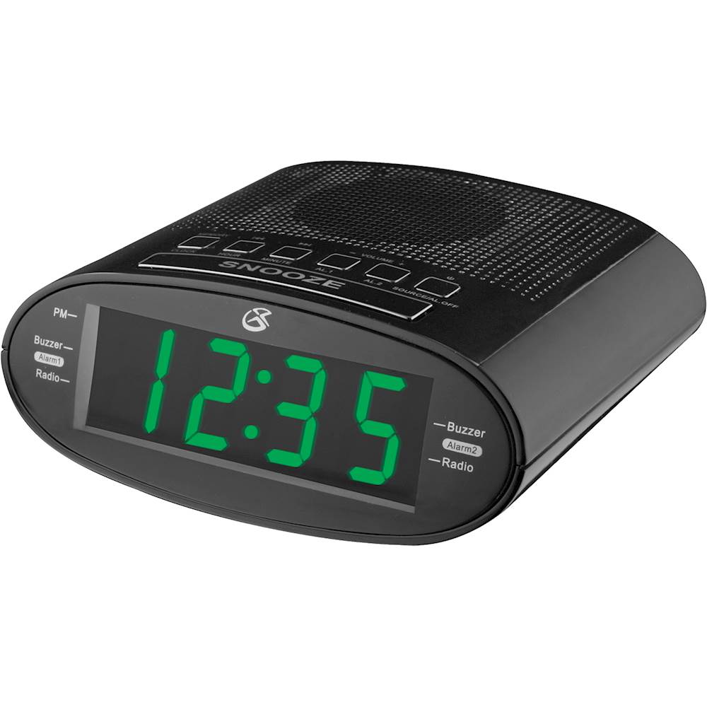 GPX AM/FM Dual-Alarm Clock Radio Black C303B - Best Buy