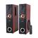 Angle. beFree Sound - 6-1/2" Powered 3-Way Floor Speakers (Pair) - Wood.