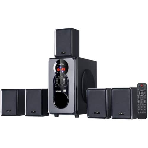 beFree Sound - Powered Wireless Speaker System - Black - Larger Front