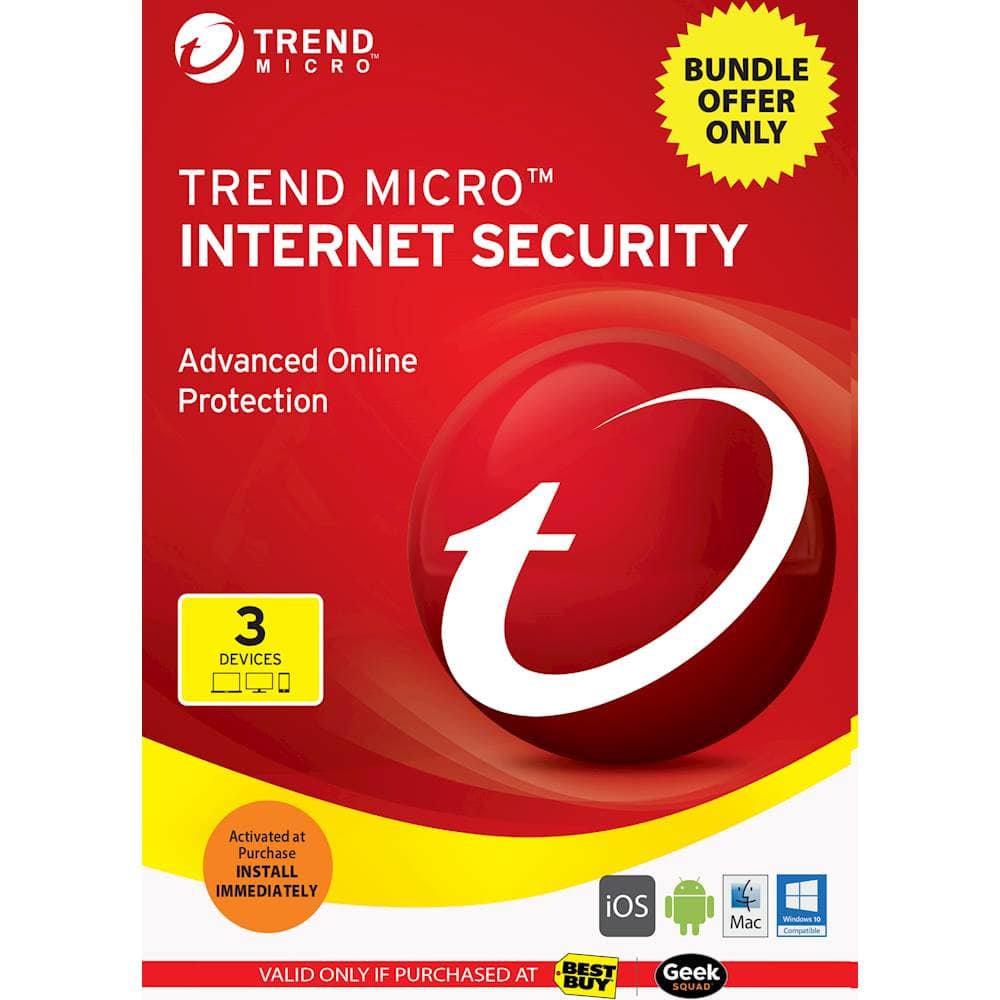 Front. Trend Micro - Trend Micro Internet Security 2017 (3-Devices).