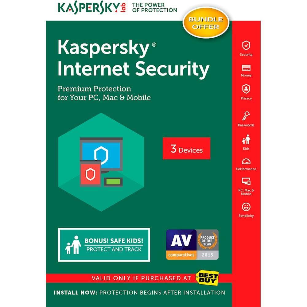 Front. Kaspersky Lab - Kaspersky Internet Security 2017 (3-Devices).