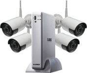 Front. Lorex - 4-Channel, 4-Camera Outdoor Wireless 1080p 1TB DVR Surveillance System - White.