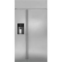 Monogram - 25.5 Cu. Ft. Side-by-Side Built-In Refrigerator - Stainless steel - Front_Zoom