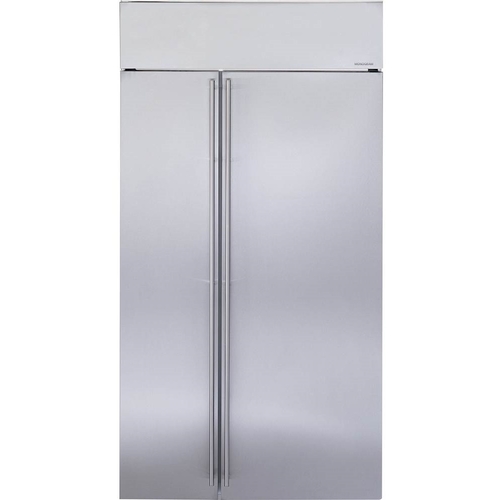 Monogram - 25.4 Cu. Ft. Side-by-Side Built-In Refrigerator - Stainless Steel