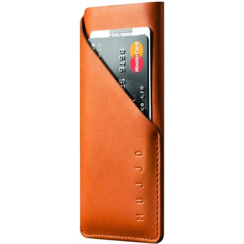 Mujjo - Leather Wallet Sleeve Case for Apple® iPhone® 6 and 6s - Tan - Angle