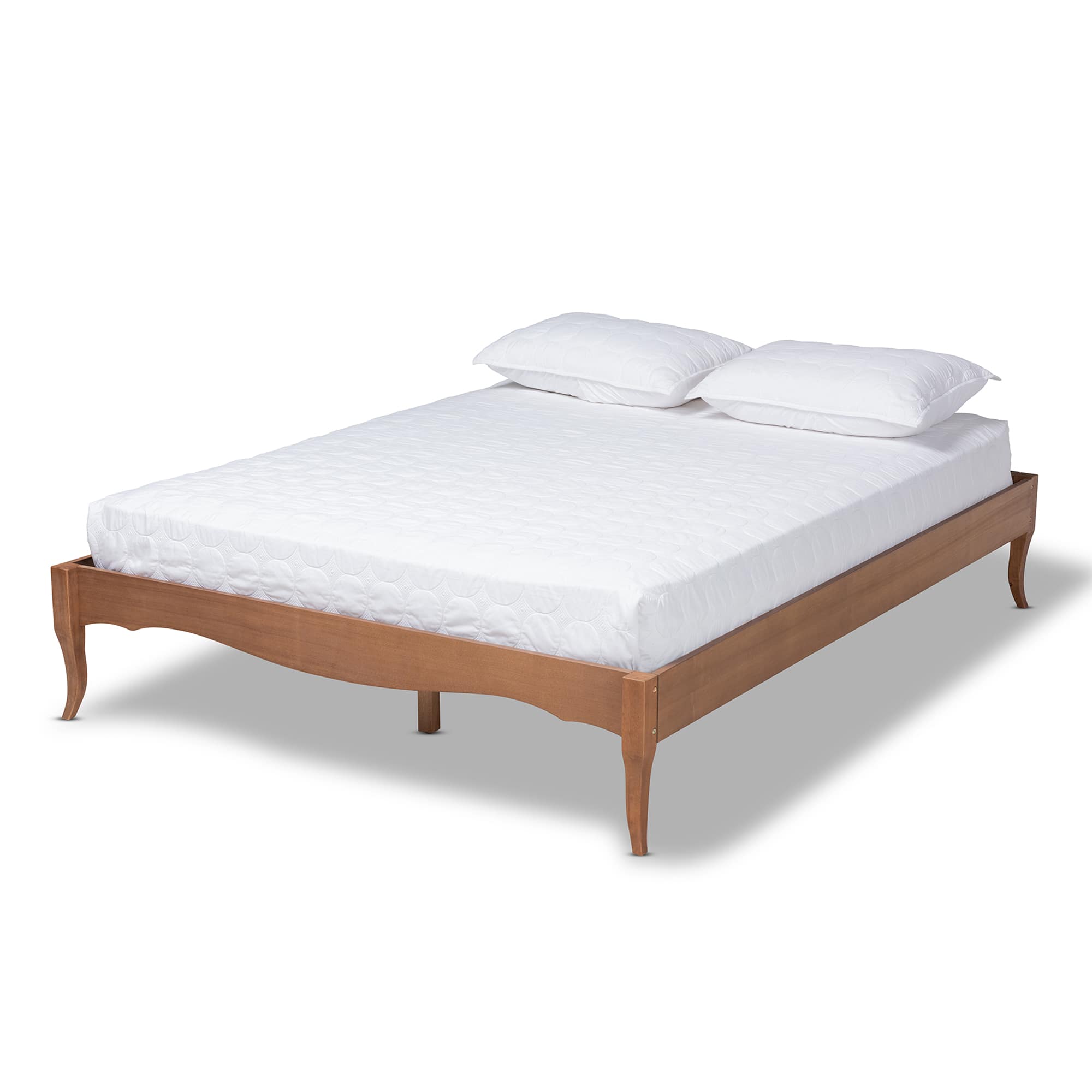 Baxton Studio - Marieke Vintage French Inspired Ash Wanut Finished Wood Bed Frame - Ash walnut