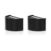 Front. Jandcase - JANDCASE 2-Pack 0.5W Plug-in Night Light, 3000K Warm Glow,Up/Down Light, Non-, Dusk-to-Dawn Sensor - Black.