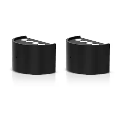 Front. Jandcase - JANDCASE 2-Pack 0.5W Plug-in Night Light, 3000K Warm Glow,Up/Down Light, Non-, Dusk-to-Dawn Sensor - Black.