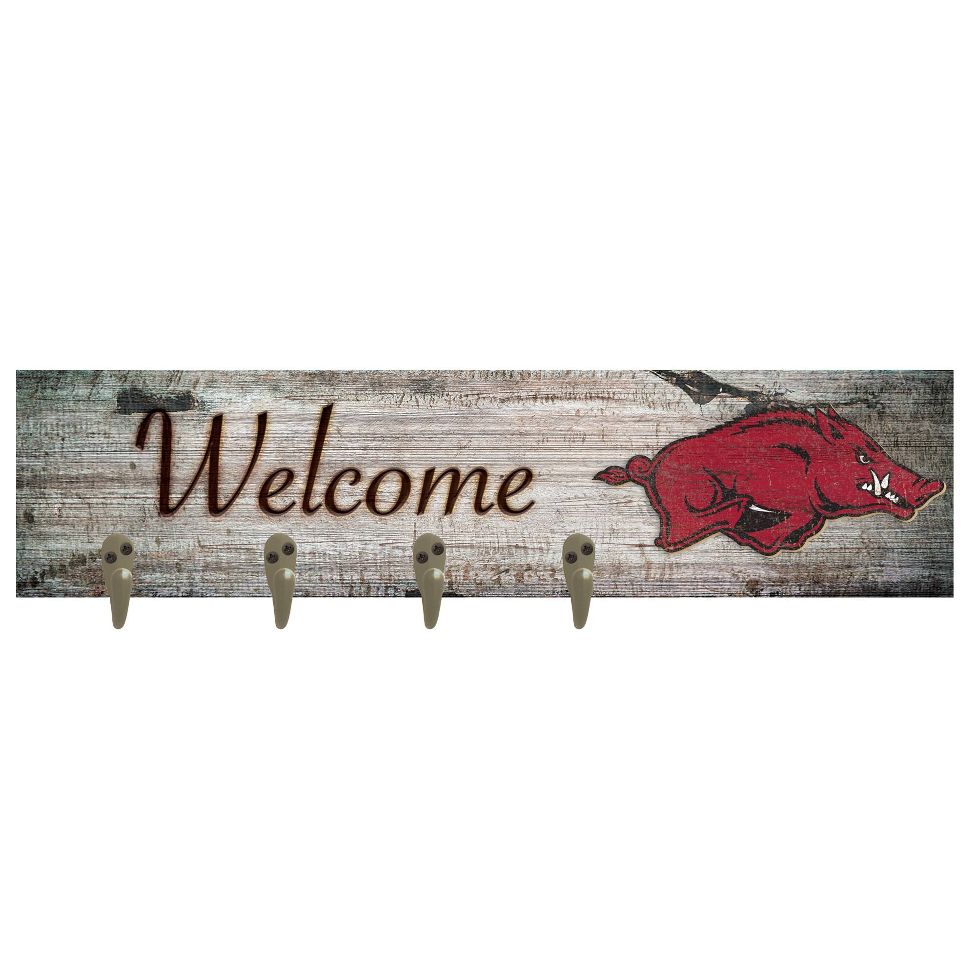 Arkansas Razorbacks 24" x 6" Mounted Coat Hanger