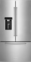 KitchenAid - 23.8 Cu. Ft. French Door Counter-Depth Refrigerator - Stainless steel - Front_Zoom