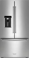 KitchenAid - 23.8 Cu. Ft. French Door Counter-Depth Refrigerator - PrintShield stainless - Front_Zoom