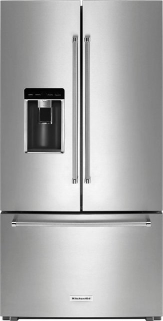 kitchenaid - 23.8 cu. ft. french door counter-depth refrigerator -  printshield stainless