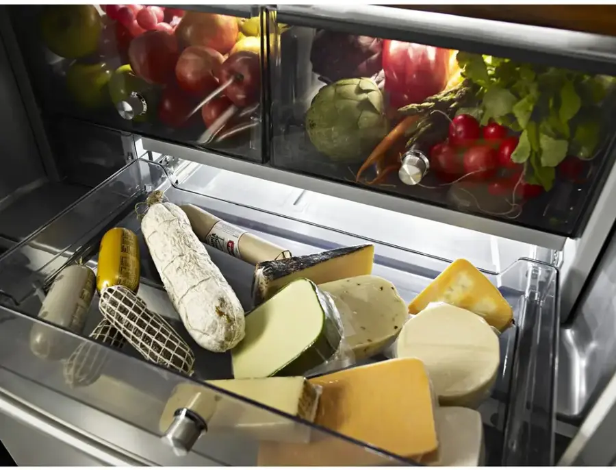 Alt View 5. KitchenAid - 23.8 Cu. Ft. French Door Counter-Depth Refrigerator - PrintShield stainless.