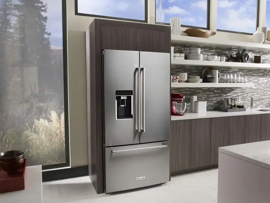 Alt View 14. KitchenAid - 23.8 Cu. Ft. French Door Counter-Depth Refrigerator - PrintShield stainless.