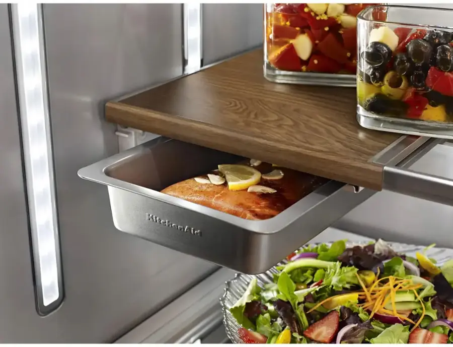 Alt View 16. KitchenAid - 23.8 Cu. Ft. French Door Counter-Depth Refrigerator - PrintShield stainless.