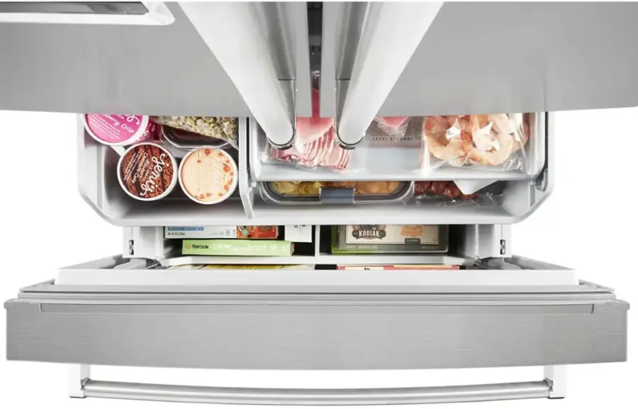 Alt View 2. KitchenAid - 23.8 Cu. Ft. French Door Counter-Depth Refrigerator - PrintShield stainless.