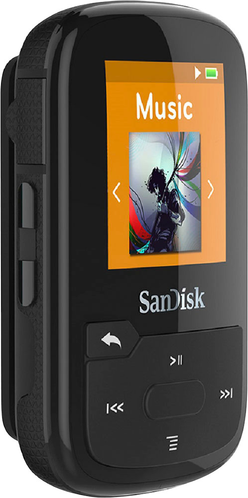 Angle View: SanDisk - Clip Sport Plus 16GB* MP3 Player - Black