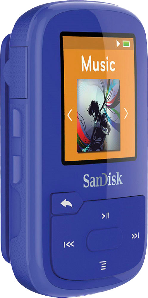 Angle View: SanDisk - Clip Sport Plus 16GB* MP3 Player - Blue