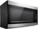 Angle Zoom. Amana - 1.6 Cu. Ft. Over-the-Range Microwave - Black on stainless steel.