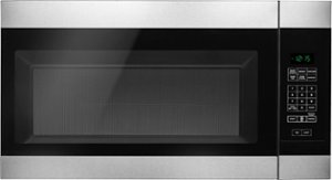 Amana - 1.6 Cu. Ft. Over-the-Range Microwave - Black on stainless steel