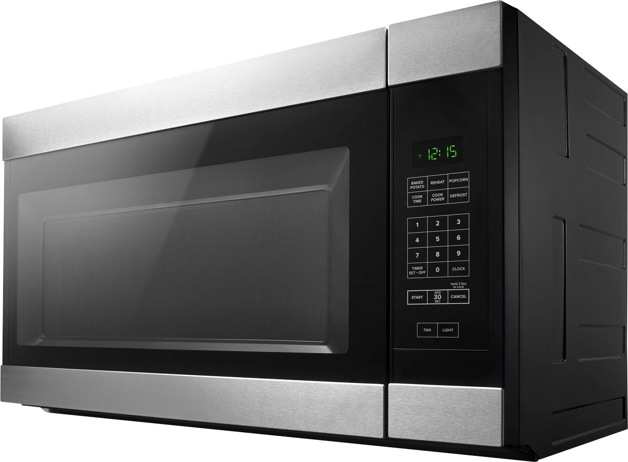 Left View: Bosch - 300 Series 1.6 Cu. Ft. Over-the-Range Microwave - Stainless steel