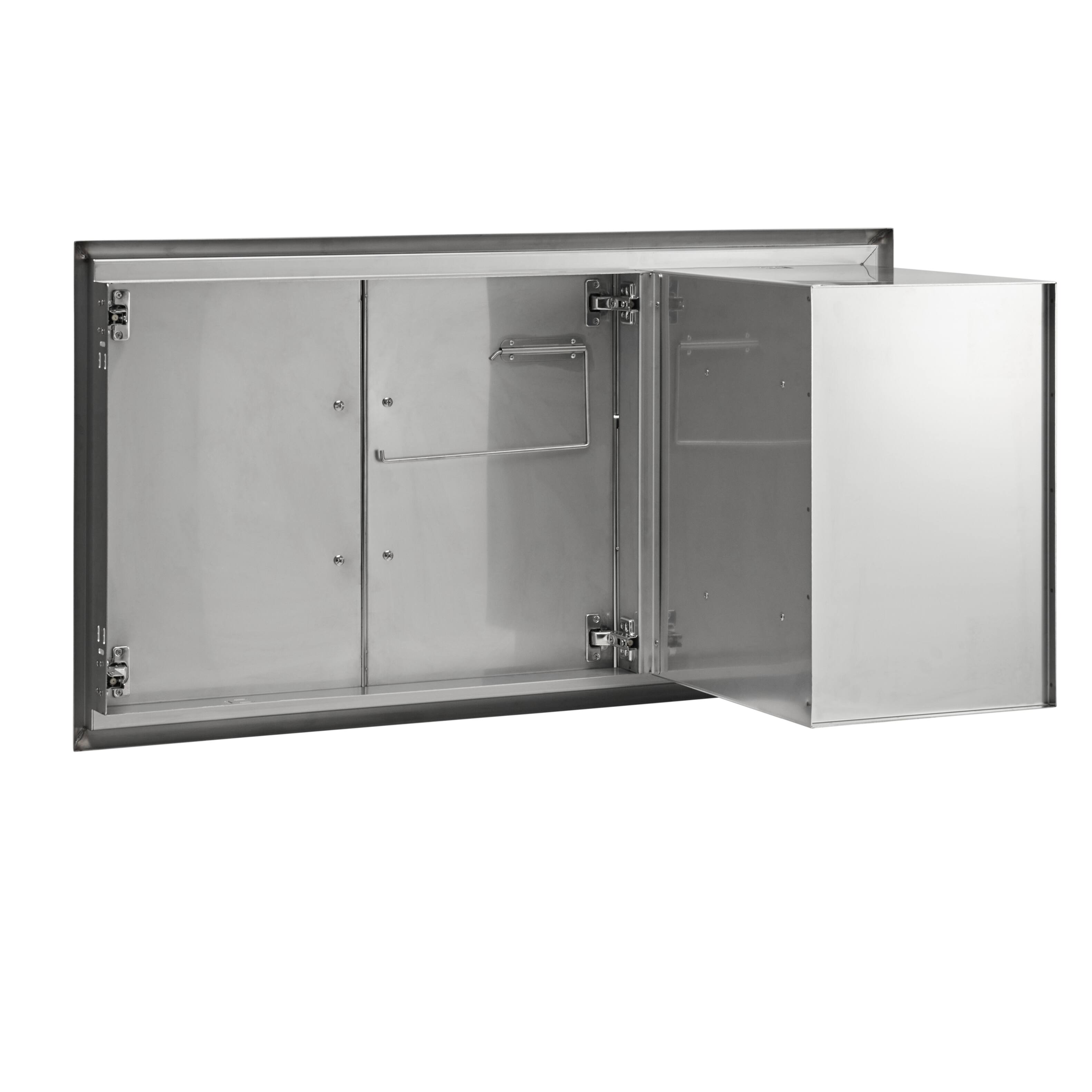 Angle. Coyote Outdoor Living - Coyote Outdoor Living 45" Double Access Doors & Access Drawer - Stainless Steel.