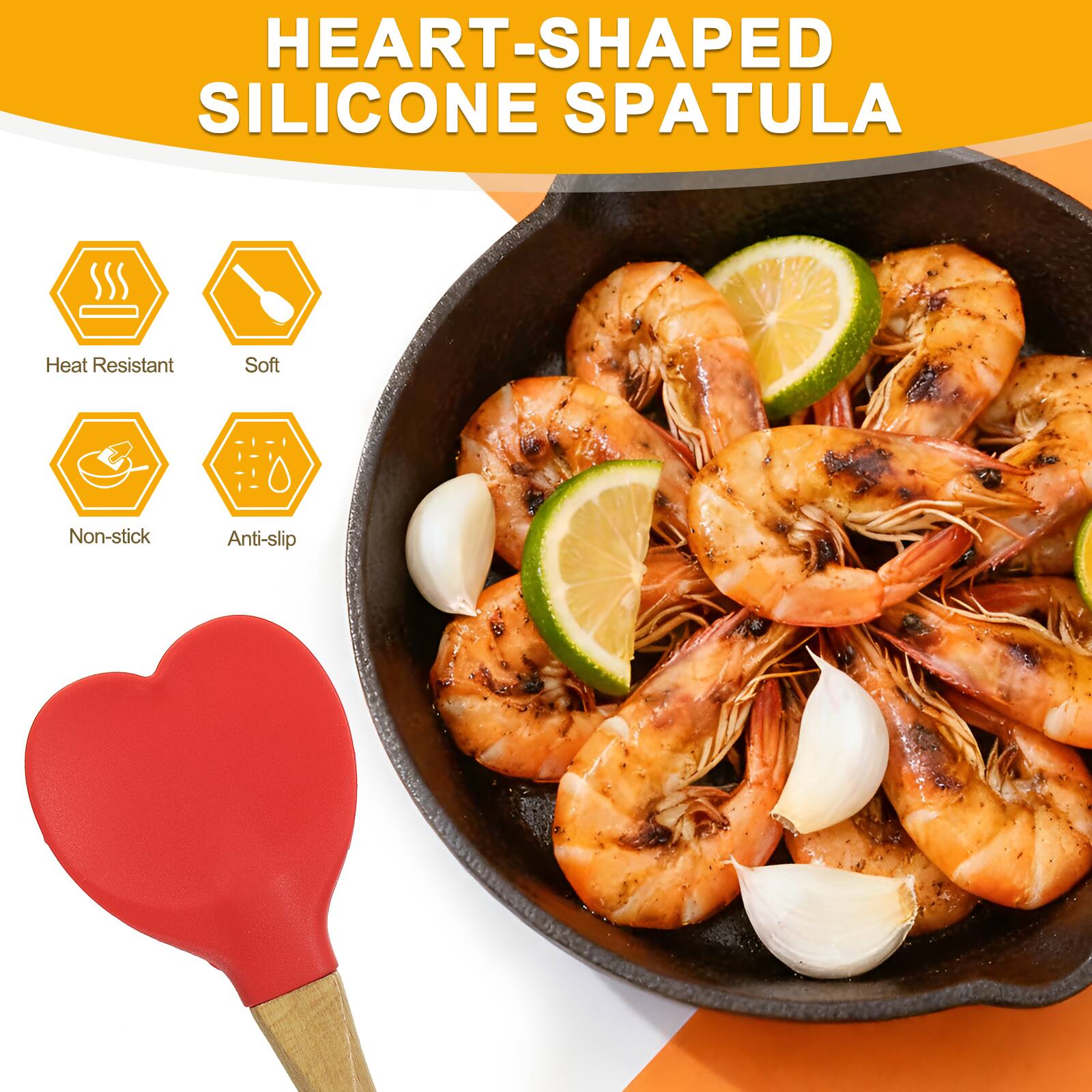 HEART-SHAPED SILICONE SPATULA

Heat Resistant
Soft
Non-stick
Anti-slip