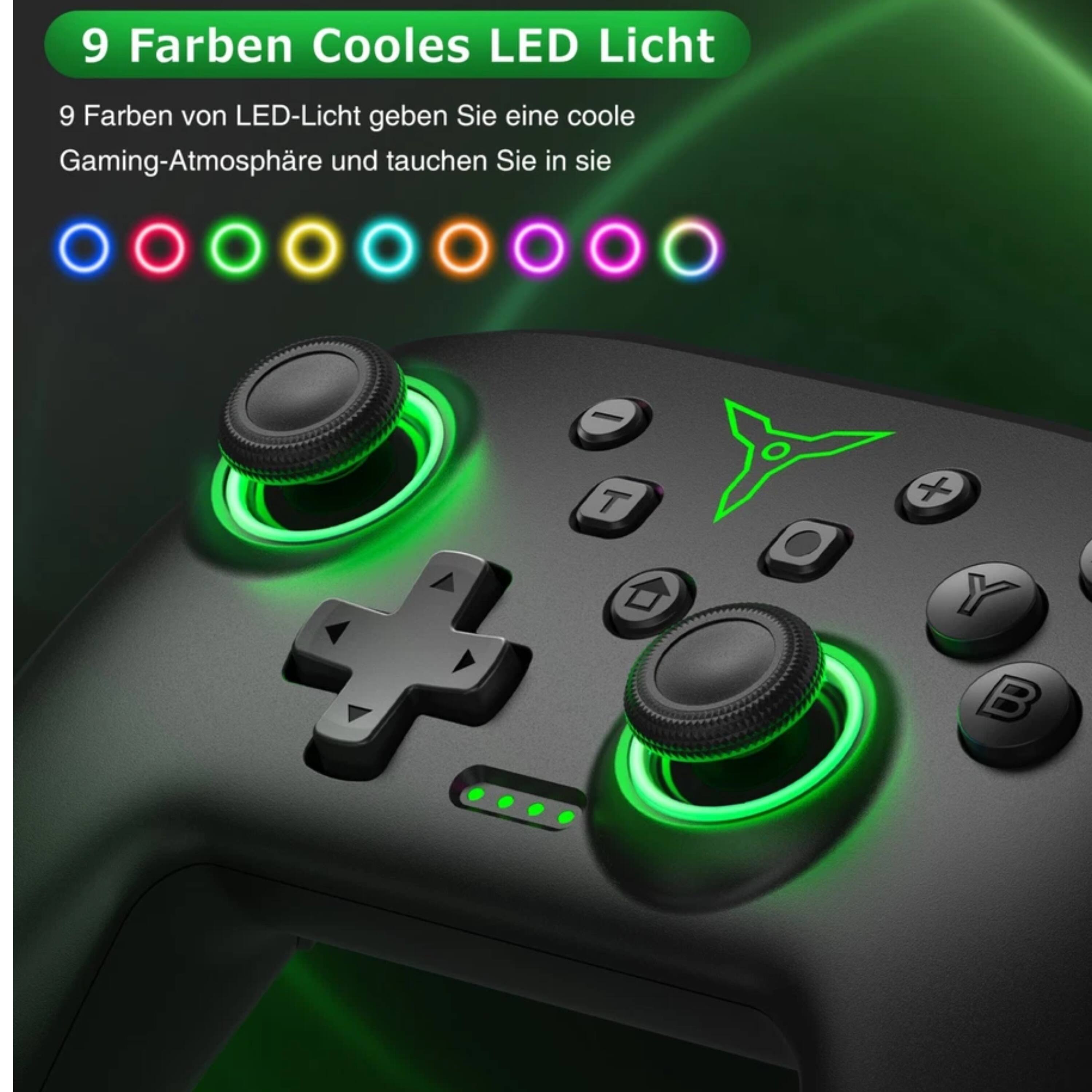 9 Farben Cooles LED Licht  
9 Farben von LED-Licht geben Sie eine coole Gaming-Atmosphäre und tauchen Sie in sie ein.
