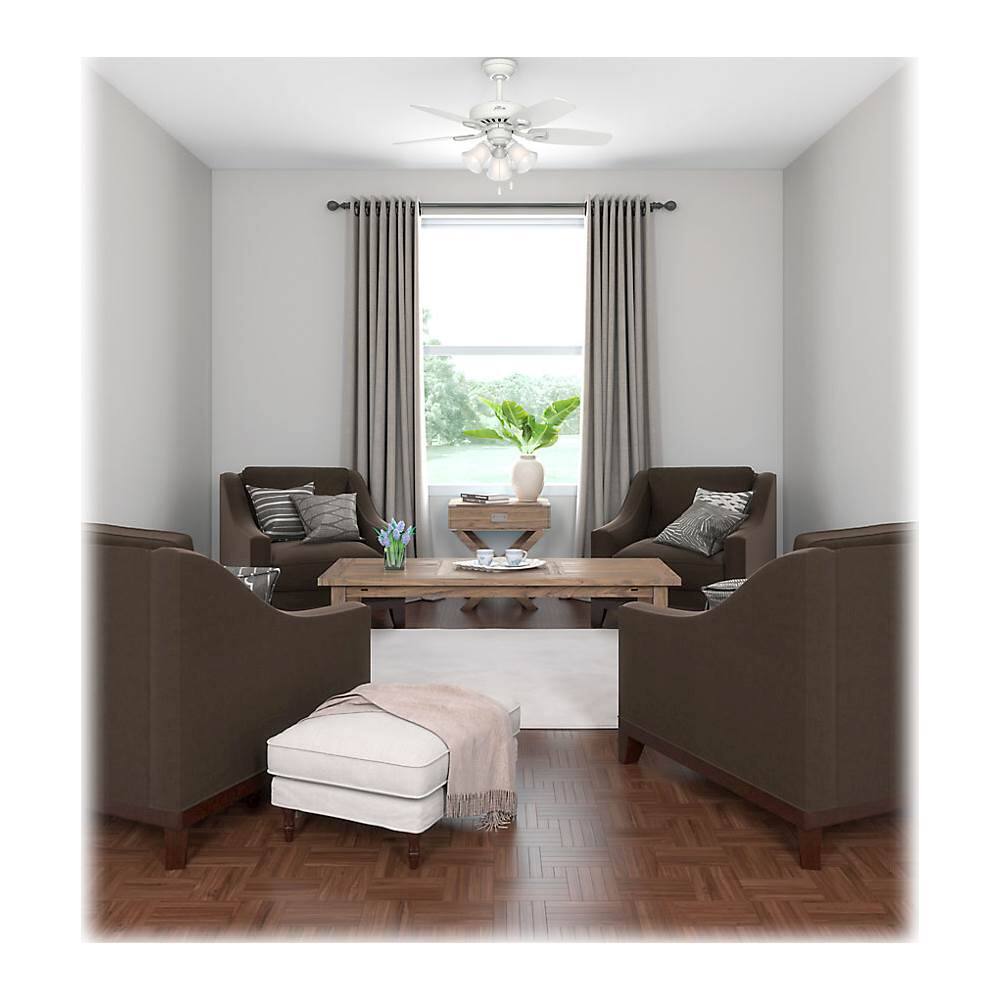 Alt View 16. Hunter - 42" Ceiling Fan - Snow white.