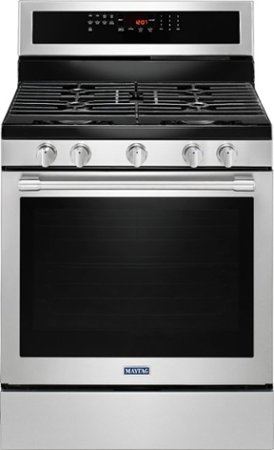 Maytag - 5.8 Cu. Ft. Self-Cleaning Freestanding Fingerprint Resistant Gas Convection Range - Stainless steel